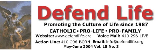 Defend Life Newsletter Masthead