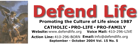 Defend Life Newsletter Masthead